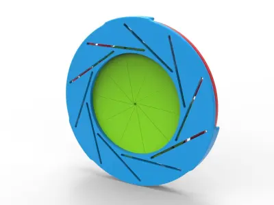 iris diaphragm mechanism 3D print model