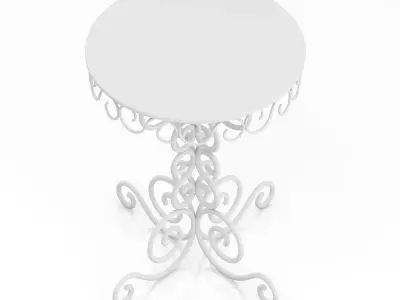 Small White Table 3D model