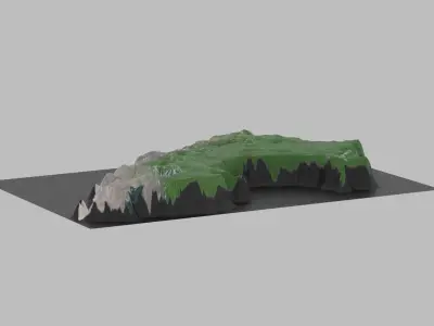 Peru Map Country Low-poly 3D model