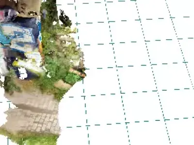 basic graffiti on long wall 3d lidar scan 3D model