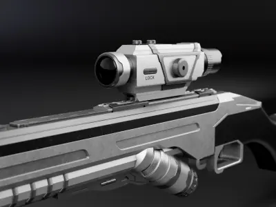 Sci-Fi Rifles Game Asset 3D Model 3D model