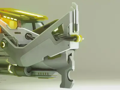 SciFi Ship - Hard Surface Model 3D model
