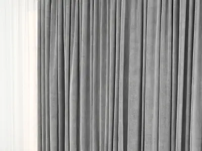 Curtain set 01 3D model