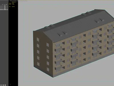 Soviet-style apartment block 3D model