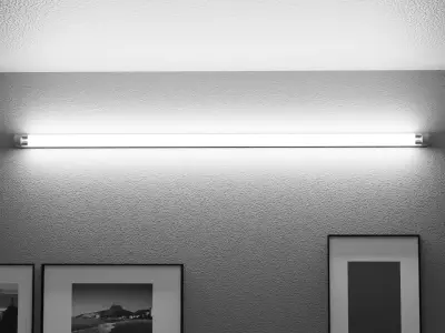 Double flourescent light Free low-poly 3D model