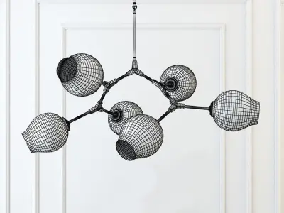 Chandelier  bubble chandelier 6 smoke 3D model