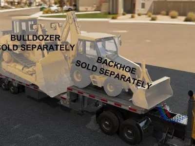  Truck with Step Deck Trailer 