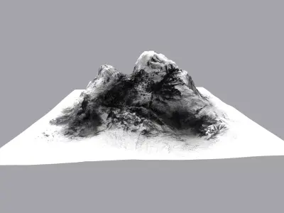 mountain Low-poly 3D model 16