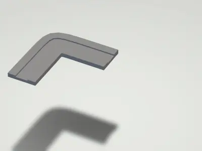 road to the right Low-poly 3D model