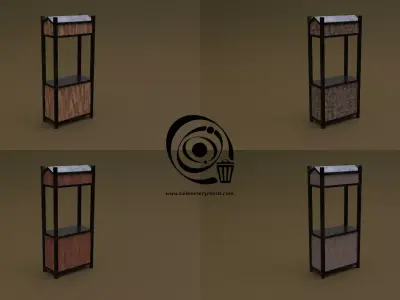 Trade stand 10 4in1 R - 4 PBR Texture 1 Model Low-poly 3D model