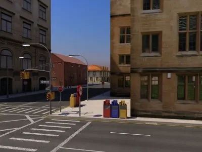 Low Poly City Block A 3D model