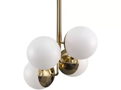 Untitled three spheres hanging from brass fixture 3D model