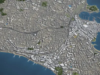 Cannes  Low-poly 3D model