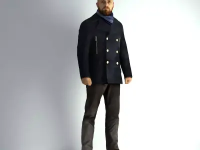 3D Scan Man Winter 005 3D model