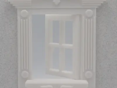 Functional Single window style 2 multi-color and multi-material  3D print model