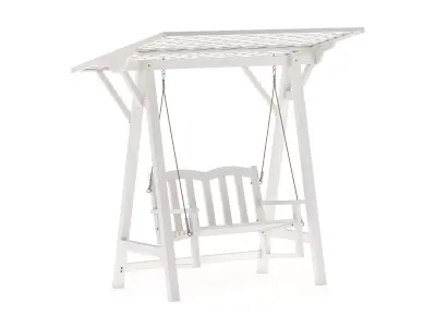 Wooden Swing Chair 05 3D model