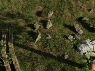 3D realistic Stylized landscape model  Low-poly 3D model