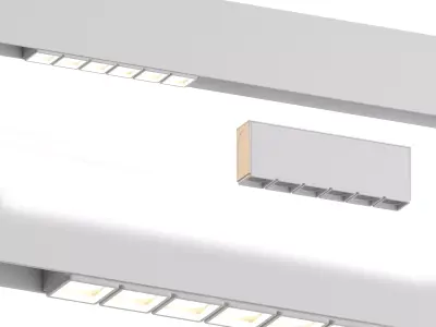 Spot 6 White Track Light by Forstlight 3D model