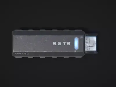 Sci-Fi USB Drive - PBR 3D model