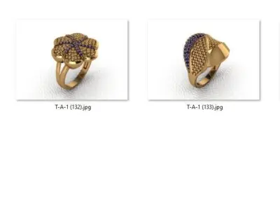  ring 25 pieces drawing 3d rihone drawing ring rings ring models 3D print model