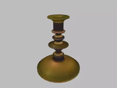 Old candlestick Low-poly 3D model