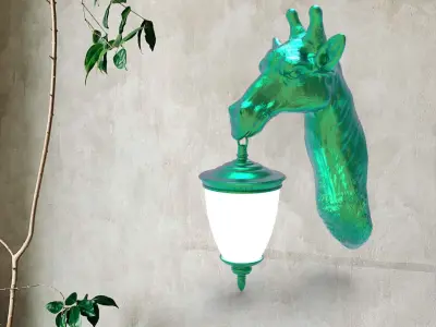 Giraffe Head Wall Lamp 3D print model