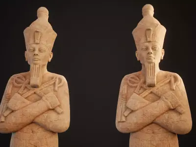 Egyptian Statue Hatshepsut Low-poly 3D model