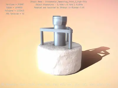 Groundwater Measure Pipe High-Poly Version 3  3D model