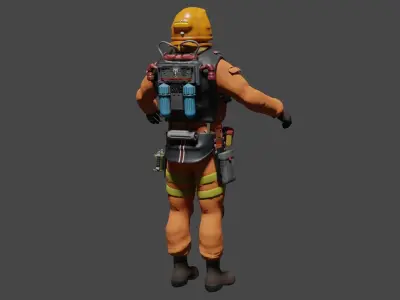 Space miner suit 3D model