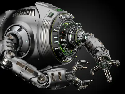 Sci-Fi FLYING DRONE RIGGED 3D model