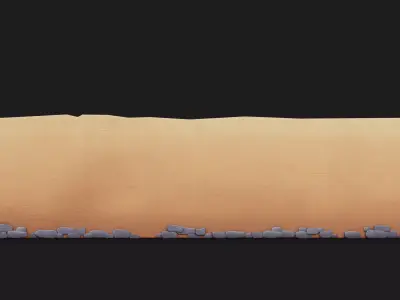 Stylized Wall 01 Low-poly 3D model