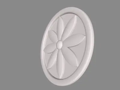 Round rosette 007 3D model 3D print model