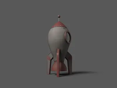 SpaceShips Low-poly 3D model