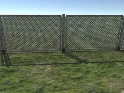 Chain Link Fence Low-poly 3D model