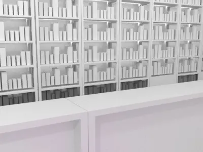 Pharmacy  Advertising  Designer Architectural Marketing Low-poly 3D model