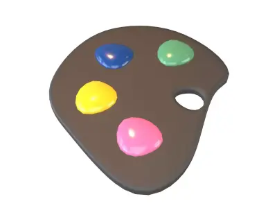 Palette v1 004 Low-poly 3D model