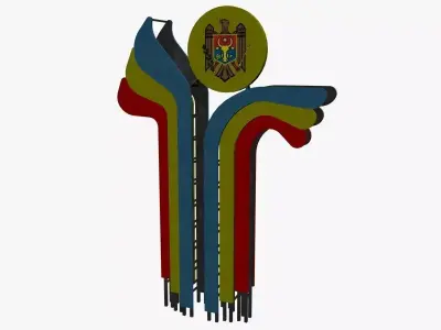 Moldova enter sign 3D model