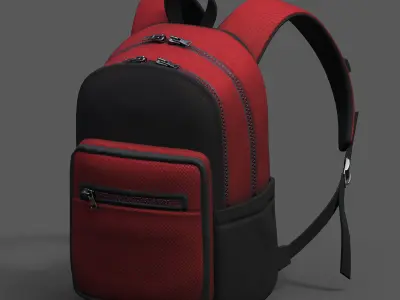 Backpack Camping Generic military human bag storqge  Low-poly 3D model