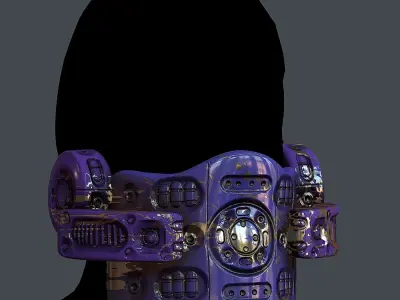 Helmet gas mask scifi military combat Low-poly Low-poly 3D model get
