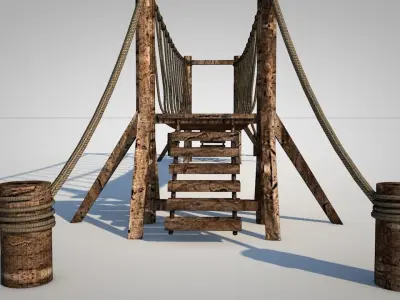 Rope Bridge Free 3D model