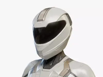 Female Sci Fi Soldier Low-poly 3D model buy