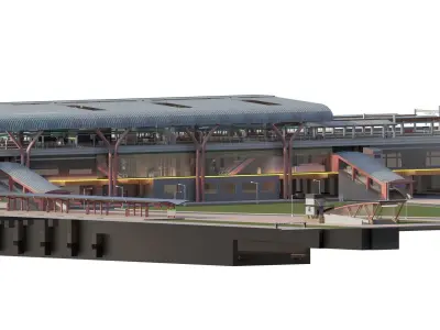 MULTILEVEL METRO STATION 3D model
