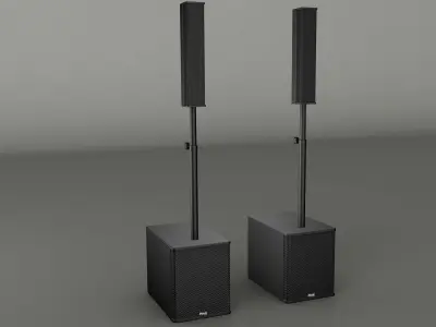 Acoustic systems and speakers 3D model
