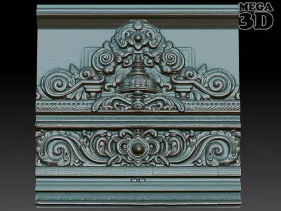Indian Temple Wall basrelief 36 240622 3D print model