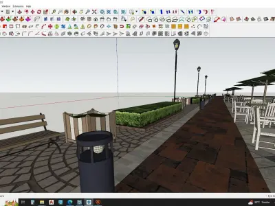 Building environment 3d model 3D model
