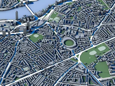 Kia Oval London Surrey County Cricket Ground Kennington Stadium  3D model