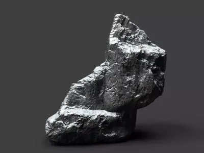 Snowy Rock 4-2 Low-poly 3D model