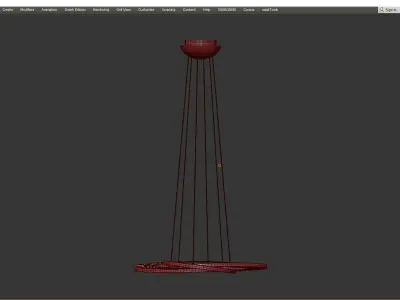 Destiny 4 Light LED Chandelier Low-poly 3D model