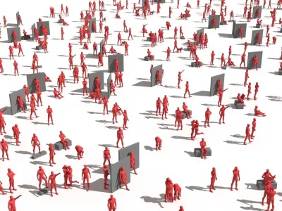 Low poly people Low-poly 3D model