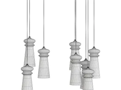 LICIO MULTI LIGHT PENDANT Low-poly 3D model